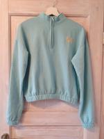 Neu Oversized Crop  Sweatshirt mit Zipper H&M Gr.170 türkis mint Schleswig-Holstein - Schwedeneck Vorschau