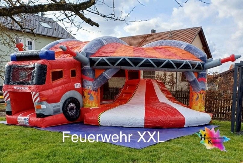 Hüpfburg mieten Feuerwehr Fußball Einhorn Wasserrutsche Bulldog in Ingolstadt