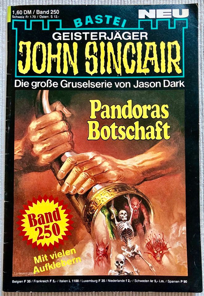 Altes Heft JOHN SINCLAIR Pandoras Botschaft Band 250 Aufkleber in Bremen