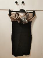 Gr. 38 / M - Bandeaukleid mit Stretch NEU Rüschen Volant beige Bayern - Leinburg Vorschau
