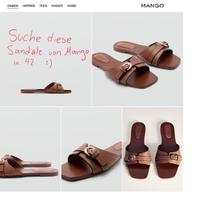 Suche: Ledersandale mit Schnalle in 42 von Mango Niedersachsen - Schiffdorf Vorschau