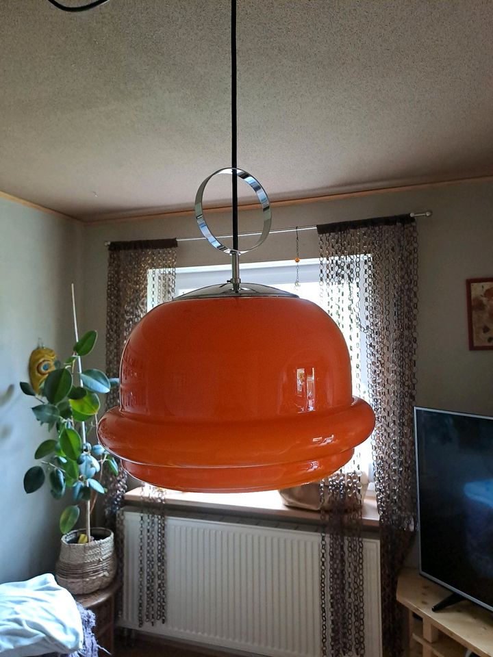 Glashütte Limburg original 70er Lampe Leuchte orange in Albstadt