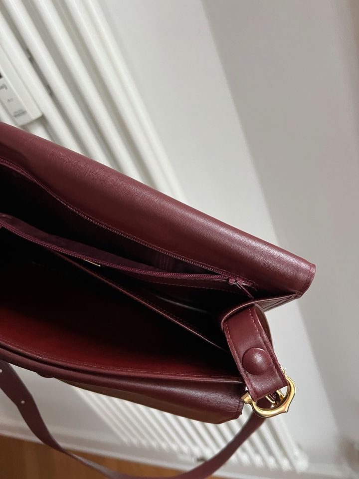 CARTIER mustDe Vintage Tasche Messenger Akten Bordeaux Rot Tasche in Hamburg