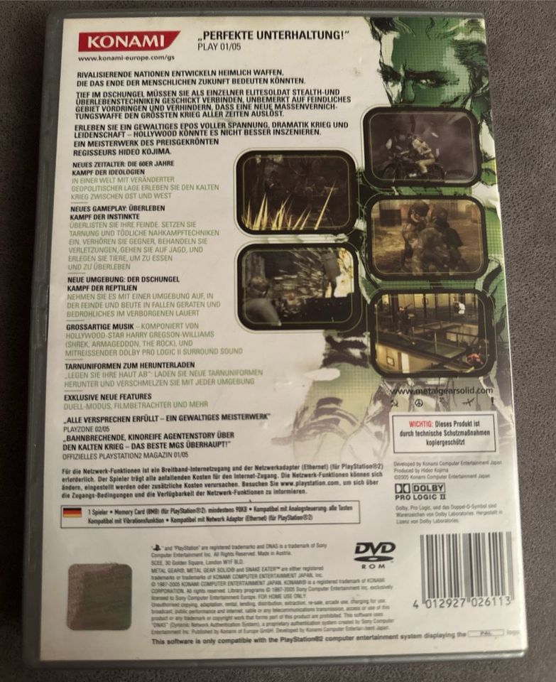 Metal Gear Solid 3 Snake Eater ( PAL ) für PlayStation 2 in Bochum