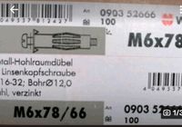 Würth Metall Hohlraumdübel M6x78 Hessen - Ranstadt Vorschau