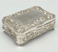 Vintage Pillendose Antik Schmuckbox Silber Blumen Schatulle RAR Schwerin - Altstadt Vorschau