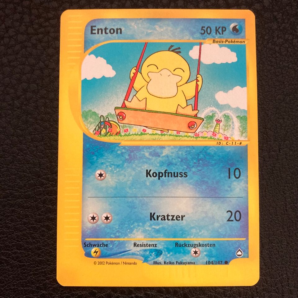 Pokemon Karte - Enton / Psyduck - Aquapolis 104/147 - Deutsch in Lüdenscheid