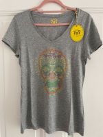 Witty Knitters Shirt grau meliert „Skull Neon“ Gr. M - neu Hessen - Limburg Vorschau