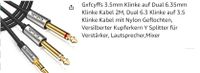 3.5mm Klinke auf Dual 6.35mm Klinke Kabel 2M Nordrhein-Westfalen - Alsdorf Vorschau