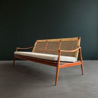 RESTAURIERT Lohmeyer Sofa Wilkhahn Teak Geflecht 50er Mid-Century Berlin - Schöneberg Vorschau