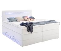 Boxspringbett Weiß Kunstleder 180 x 200 cm 2 Bettkästen Brandenburg - Fehrbellin Vorschau