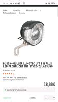 Busch Müller LED Lampe Lumotec Fahrrad Nabendynamo Licht Dresden - Neustadt Vorschau