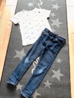 H&M kurzes Shirt CARS & Next Super Skinny Jeans in 128 122 Rheinland-Pfalz - Kalt Vorschau