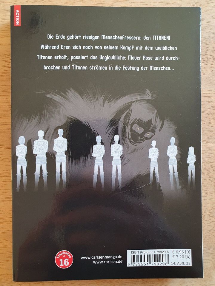 ATTACK ON TITAN 9 von Hajime Isayama ISBN 978-3-551-79929-6 in Bad Doberan