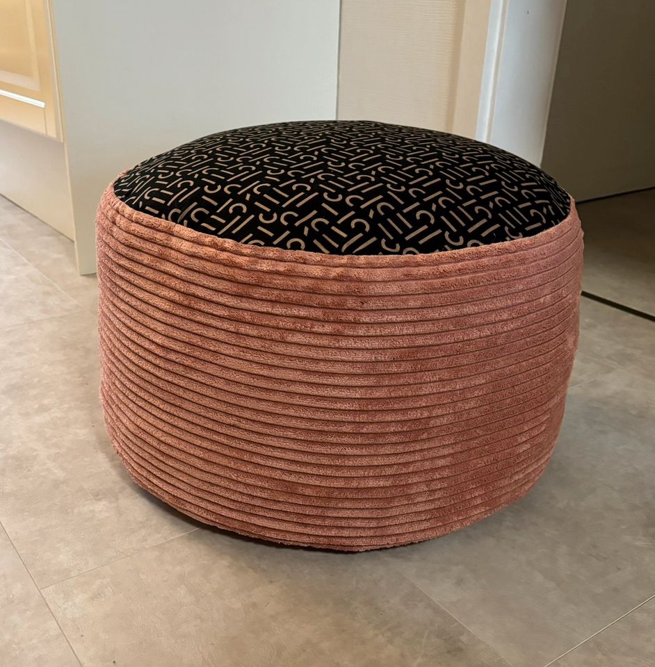 Sitzkissen Breitcord altrosa ~ Pouf ~ Hocker Cord in Duisburg