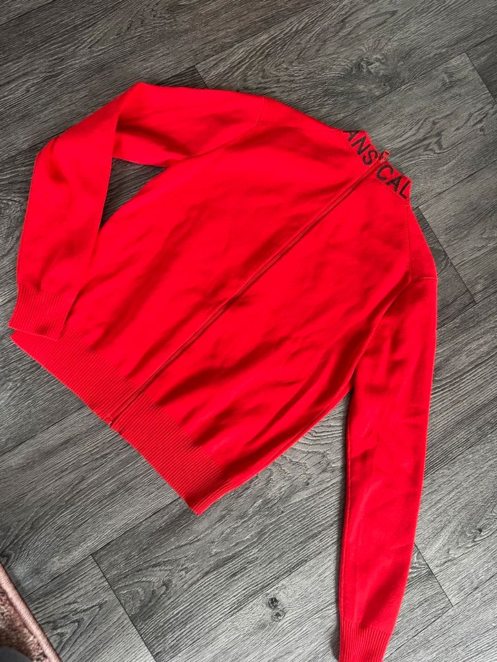 Calvin Klein Damen Pullover Bluse mit Kragen Rot XS in Duisburg