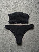 Schwarzer Bikini Krepp Bandeau Oberteil Gr.40 Nordrhein-Westfalen - Rheine Vorschau