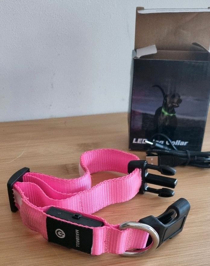 LED Hundehalsband - Pink in Dannewerk