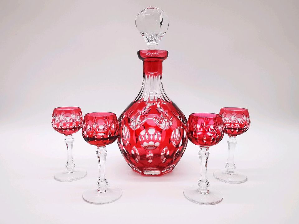 Nachtmann Set Likör-gläser Römer-Gläser Bamberg rot alt Glas in Herne