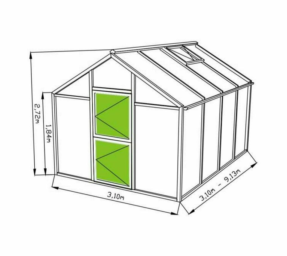 Hoklartherm bio-top III Gewächshaus Treibhaus Gartenhaus in Dorfen