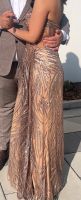 Beige braunes Glitzerkleid mit Schlitz Nordrhein-Westfalen - Ratingen Vorschau