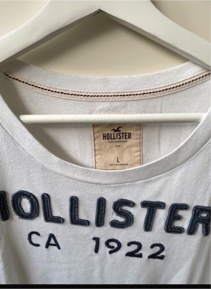 Hollister Shirt • T-shirt • Gr L • Weiss • white • aus den USA in Pinneberg