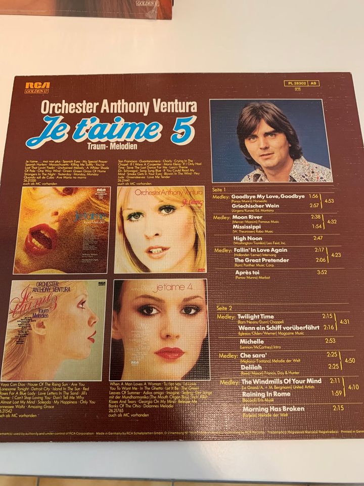 70er LPs 7 x Vinyl Je t‘aime Vinyl Schallplatten Ventura in Großenlüder