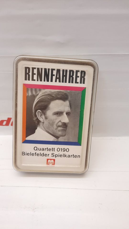 RENNFAHRER QUARTETT 0190 BIELEFELDER SPIELKARTEN KARTENSPIEL ALT in Erlau