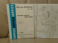 RFT Combi-Vision 310/3101 Service Mitteilung Nr1/78 u. Schaltplan Sachsen - Ostrau Vorschau