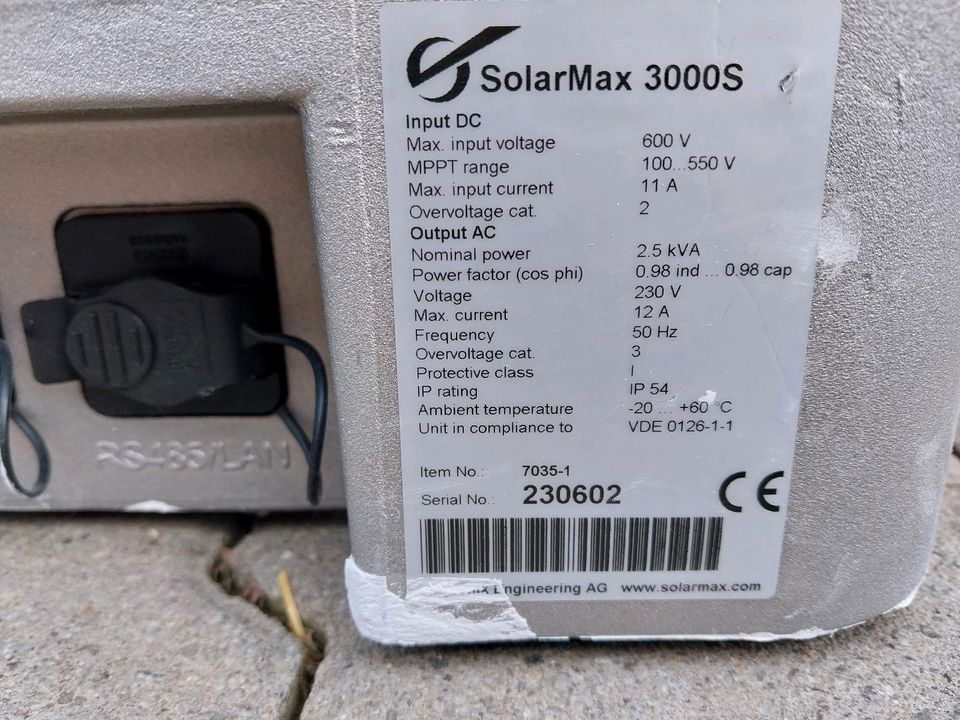 Wechselrichter Solarmax 3000S in Ettringen