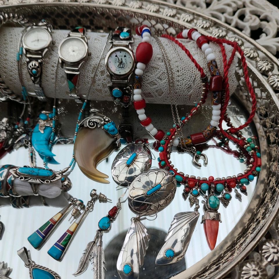 Armreif Sterling 925 Silber Navajo Mark Yassie Indianerschmuck in Bremerhaven