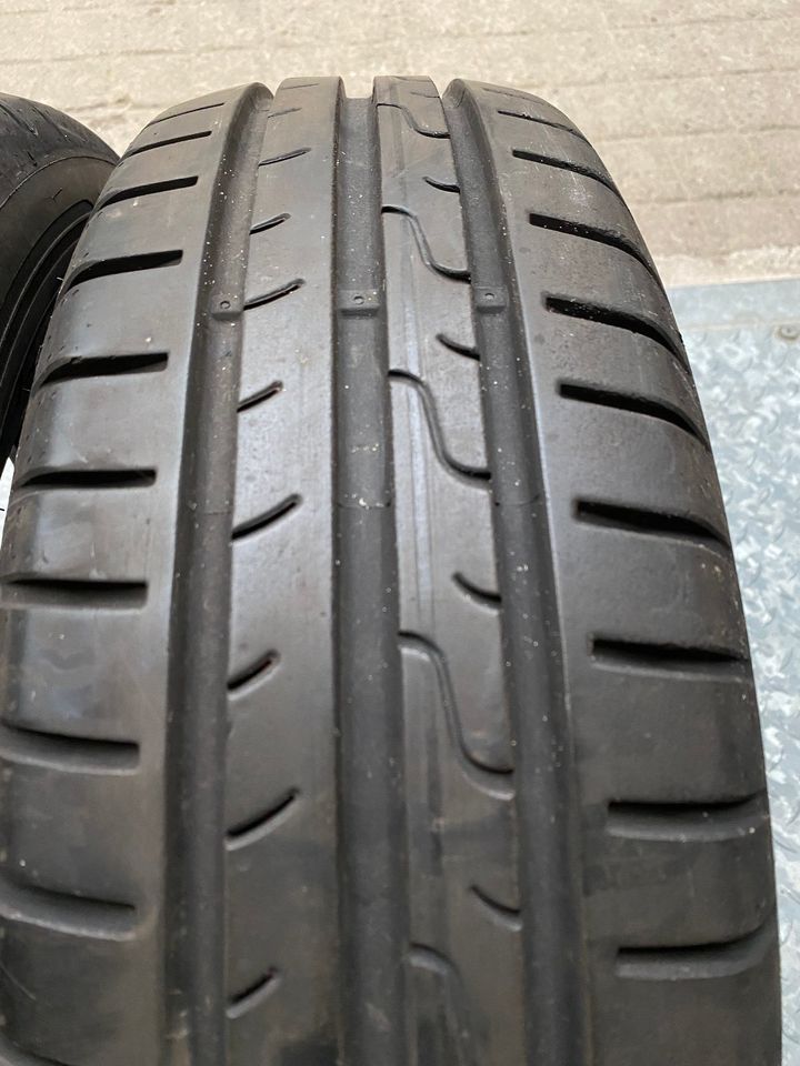 2 x Sommerreifen Dunlop 165/65 R15 81H mit 2 x 7,5mm in Klein-Winternheim