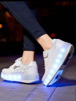 LED Sneaker Schuhe Rollschuhe weiß Gr. 35 wie NEU Bayern - Aham Vorschau