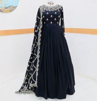 Anarkali kleid in schwarz indien Niedersachsen - Munster Vorschau