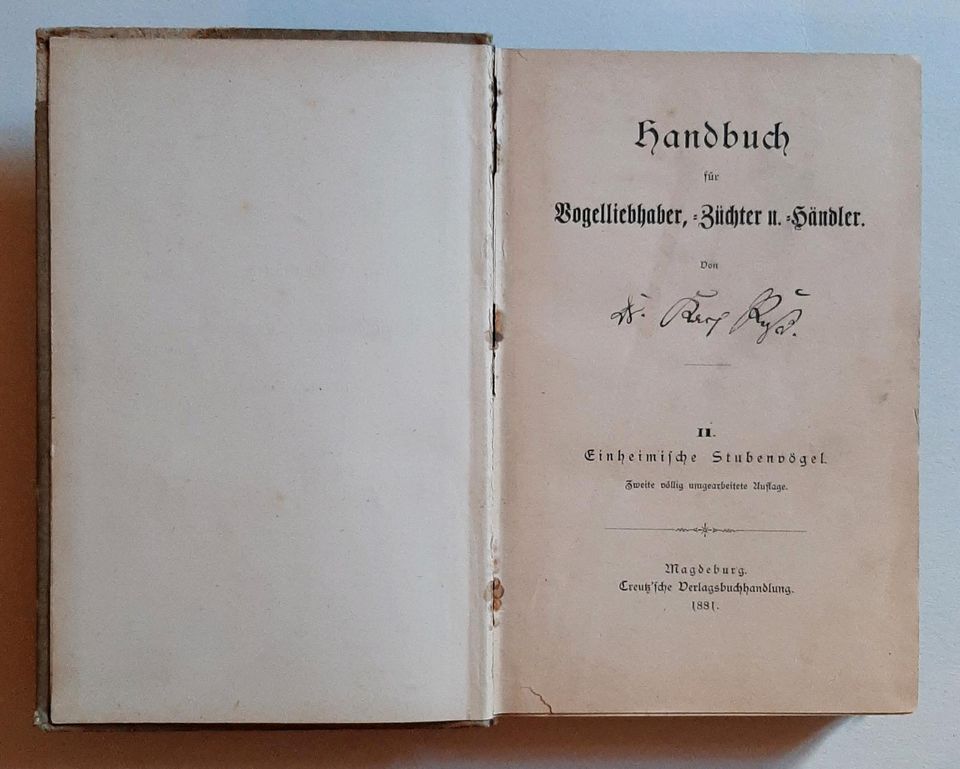 Handbuch für Vogelliebhaber, Züchter und Händler - Ruß in Zwickau