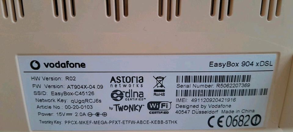 VODAFON EasyBox 904 x DSL / Router / W-Lan / Internet in Köln