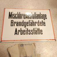 Emailleschild "Mischbrennstoffanlage" Brandenburg - Bernau Vorschau