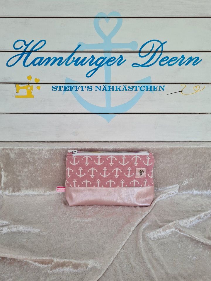 Kosmetiktasche „HamburgerDeern“ Anker rosa dunkel oder hell in Hamburg