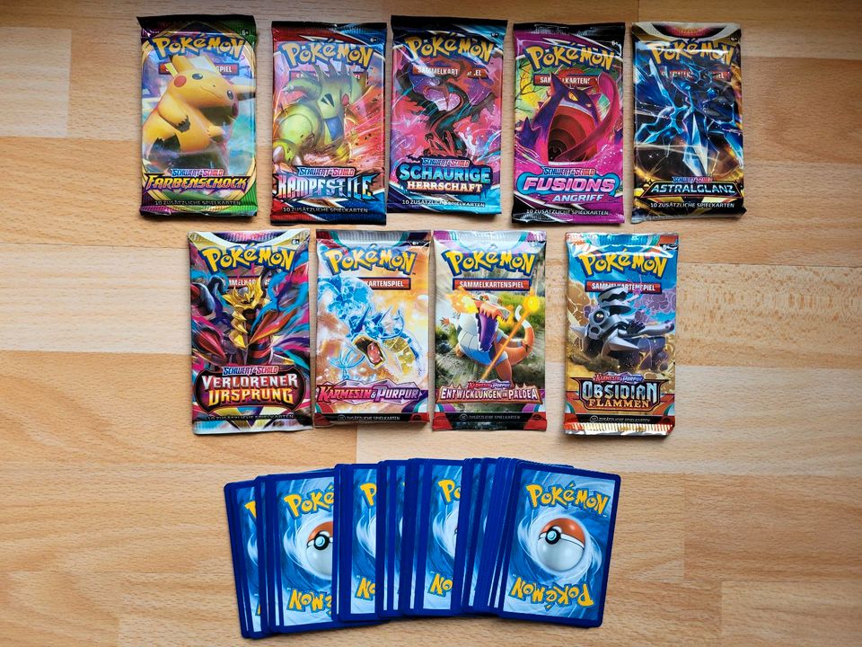 50 Pokemon Karten + 1 OVP Booster deutsch original in Berlin