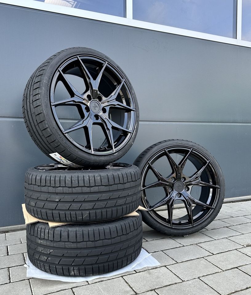 Keskin KT19 19 Zoll Sommerräder für Mercedes Benz E CL GLA S Klasse W213 S213 A238 C215 C216 CL500 X156 W156 W220 Coupe Felgen Reifen Räder schwarz Performance Sommerreifen ABE AMG CDI Kompletträder in Neckarsulm