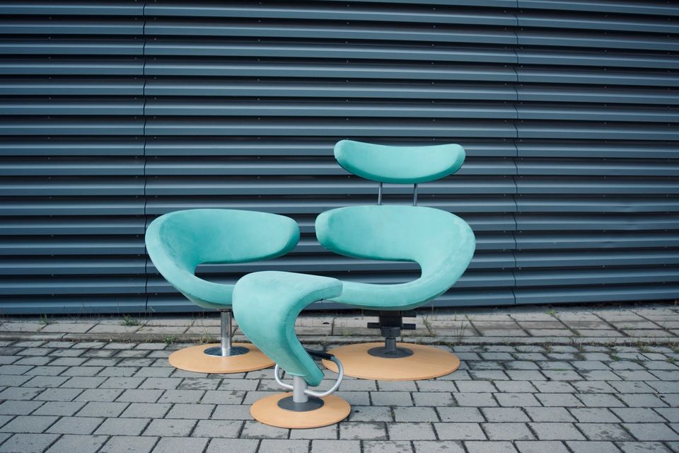 2 Peel Stühle mit Fußhocker von Varier/ Stokke in Mannheim
