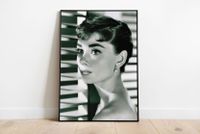 Poster Bild Audrey Hepburn Frau Model schwarz weiss Wandbild Nordrhein-Westfalen - Wegberg Vorschau