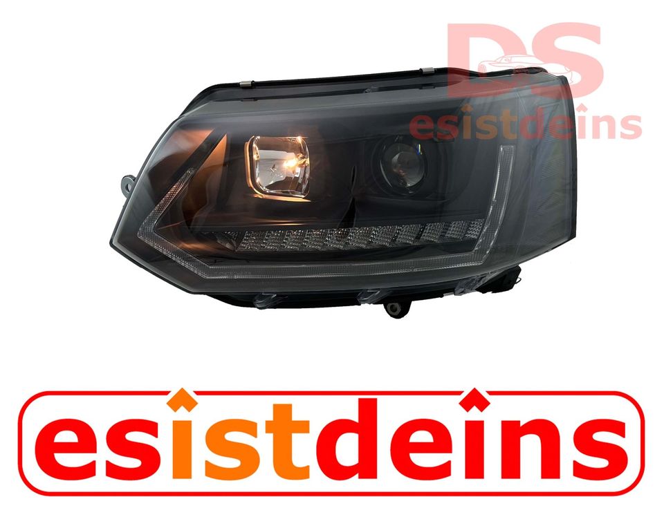 VW T5 Bus LED DRL Scheinwerfer dynamisch Bj. (09-15) schwarz in Quickborn