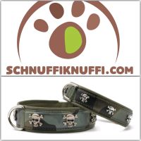 Halsband Wild Army für Hunde MAUL Ledermanufraktur khaki/silber Hessen - Calden Vorschau