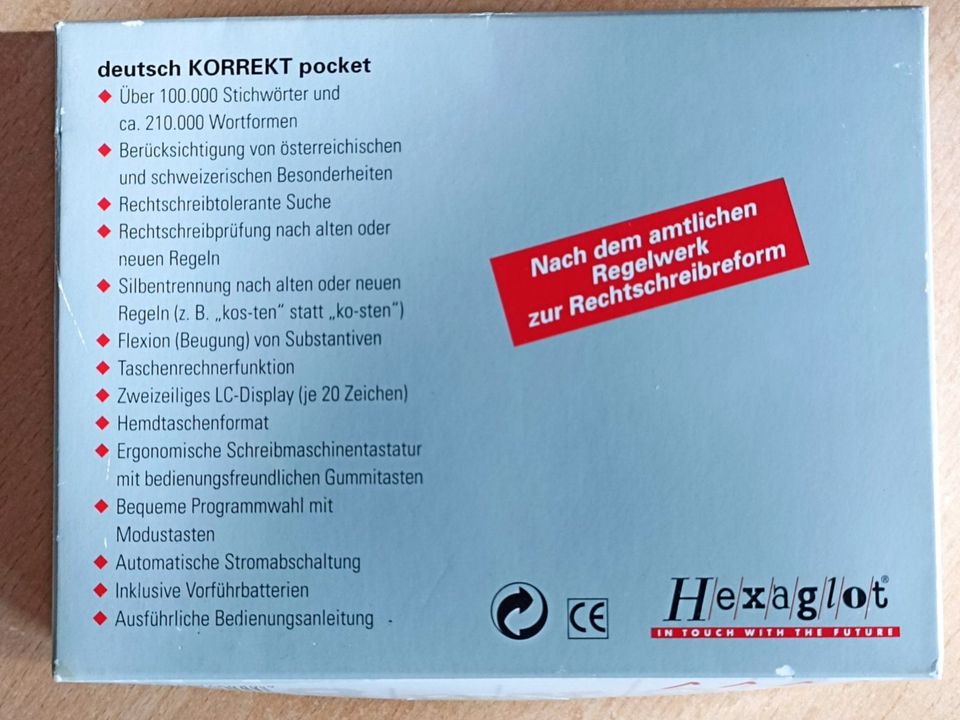 Hexaglot Deutsch-Korrekt-Pocket Rechtschreib-Computer in Elsterwerda