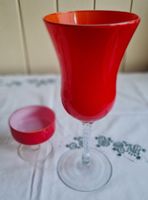 Glas Vase rot & kleine Glas Schale in Rot Nordrhein-Westfalen - Kerpen Vorschau