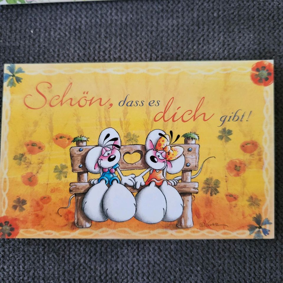 Diddl Mini Karten Grußkarten Kärtchen Mini in Ichenhausen