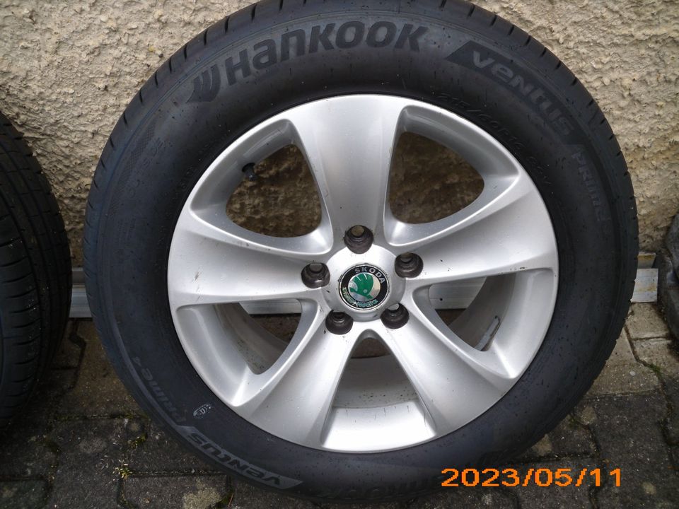 4 Sommerräder 215/60 R16-H neu, auf gebr. Alu-Felgen 7Jx16H2 ET45 in Neuenstadt