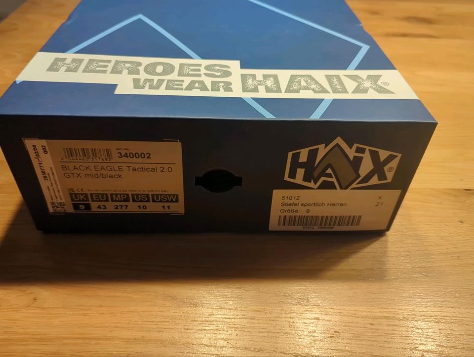 HAIX Black Eagle Tactical 2.0 GTX Wanderstiefel Neu in Auerbach