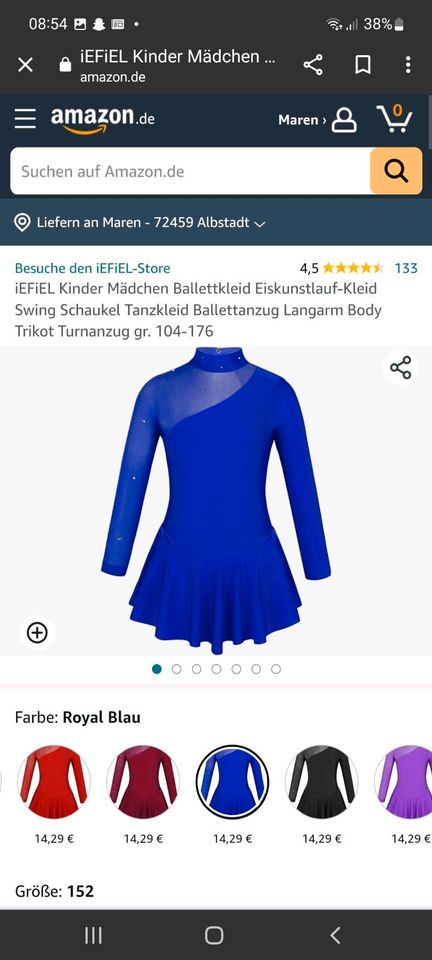 iEFiEL Kinder- Mädchen Ballettkleid in Albstadt